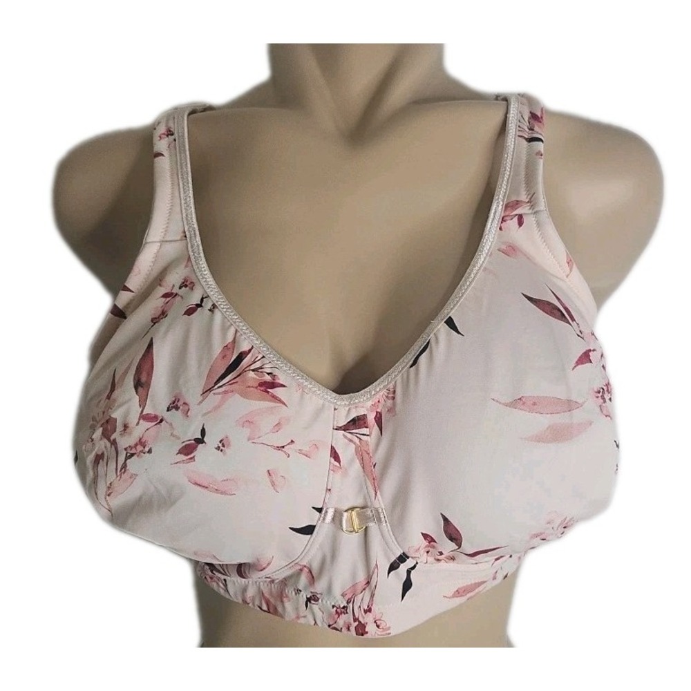 AVENUE BODY WOMEN'S 50C Pink Floral Lightly Lined No Underwire Stretch - Picture 2 of 16